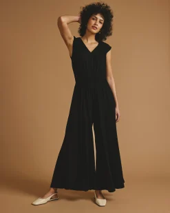 Zoey Liquid Jersey Jumpsuit Black