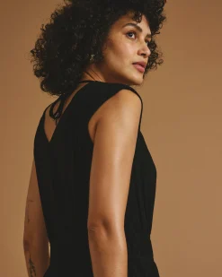 Zoey Liquid Jersey Jumpsuit Black