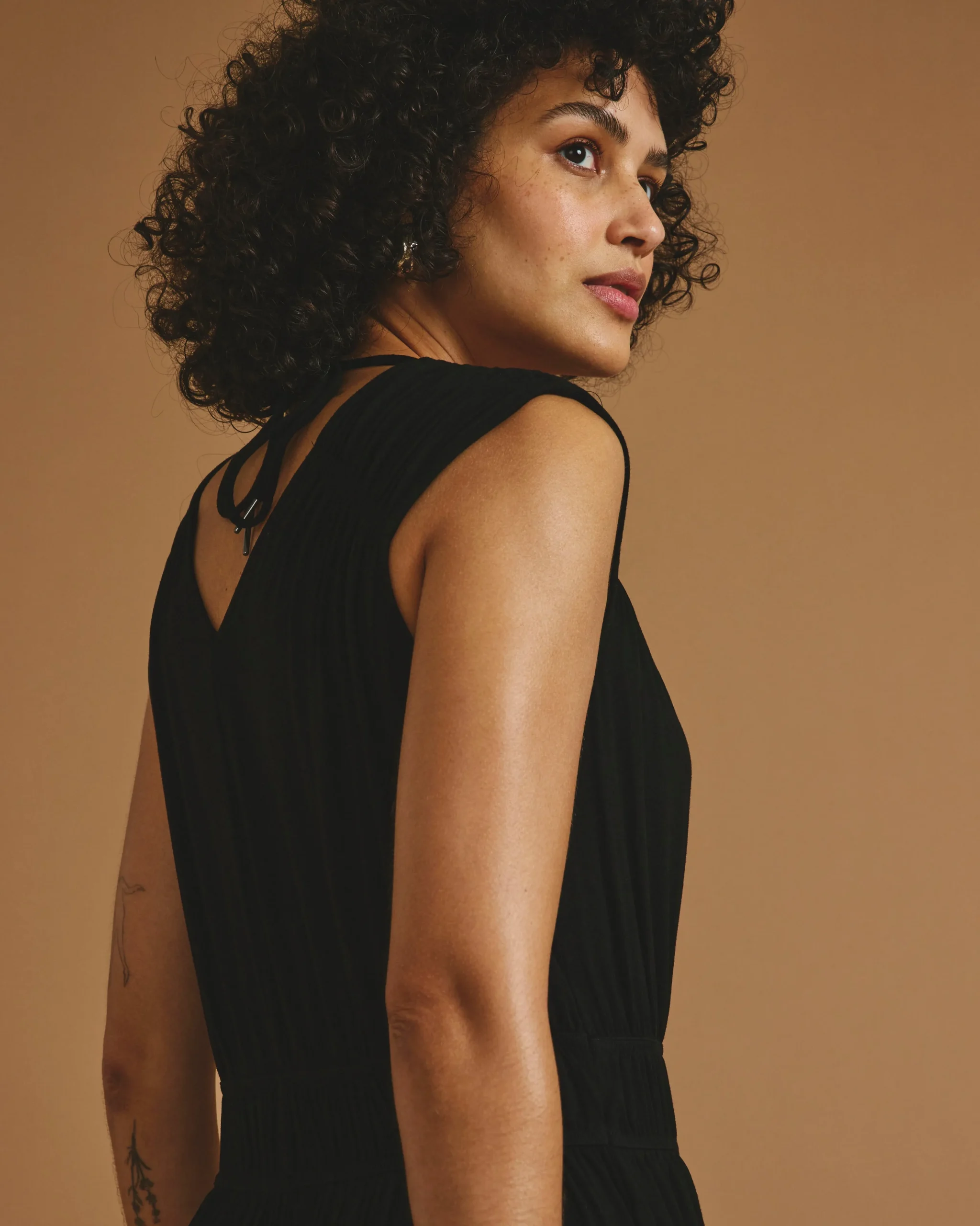 Zoey Liquid Jersey Jumpsuit Black