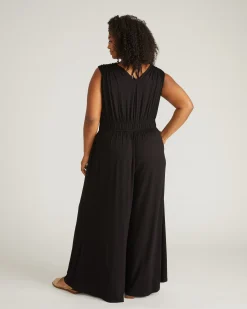 Zoey Liquid Jersey Jumpsuit Black