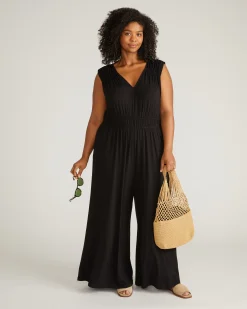 Zoey Liquid Jersey Jumpsuit Black