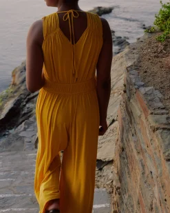 Zoey Liquid Jersey Jumpsuit Golden Hour