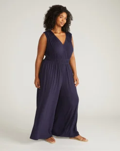 Zoey Liquid Jersey Jumpsuit Midnight